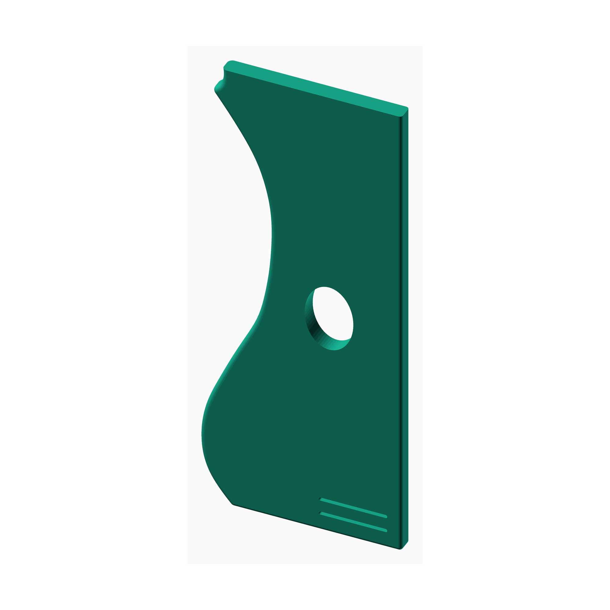 Green ceramic rib tool for pottery with ergonomic shape from The Create Studio