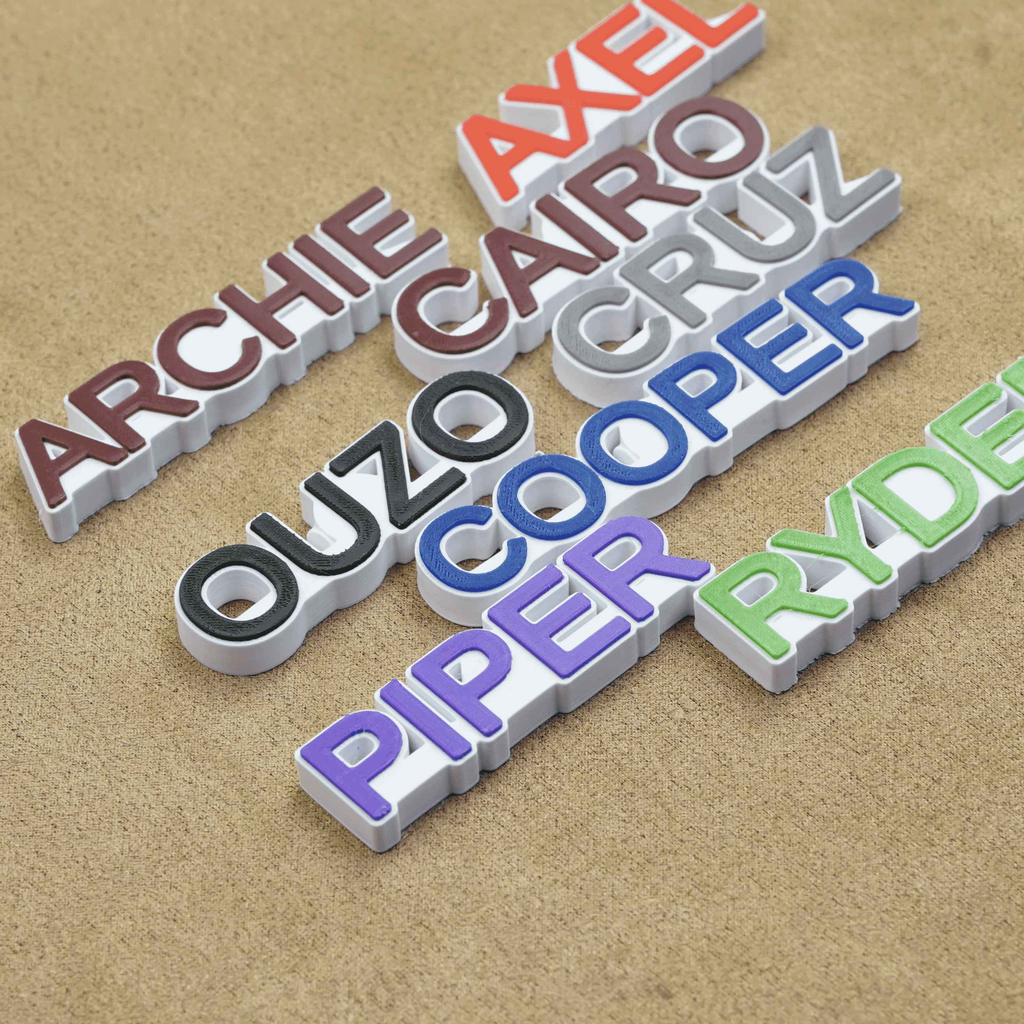 Personalized name charms for crocs in various colors and styles for custom footwear decoration