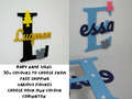 Custom baby room decor sign featuring personalised name options in various colours and designs