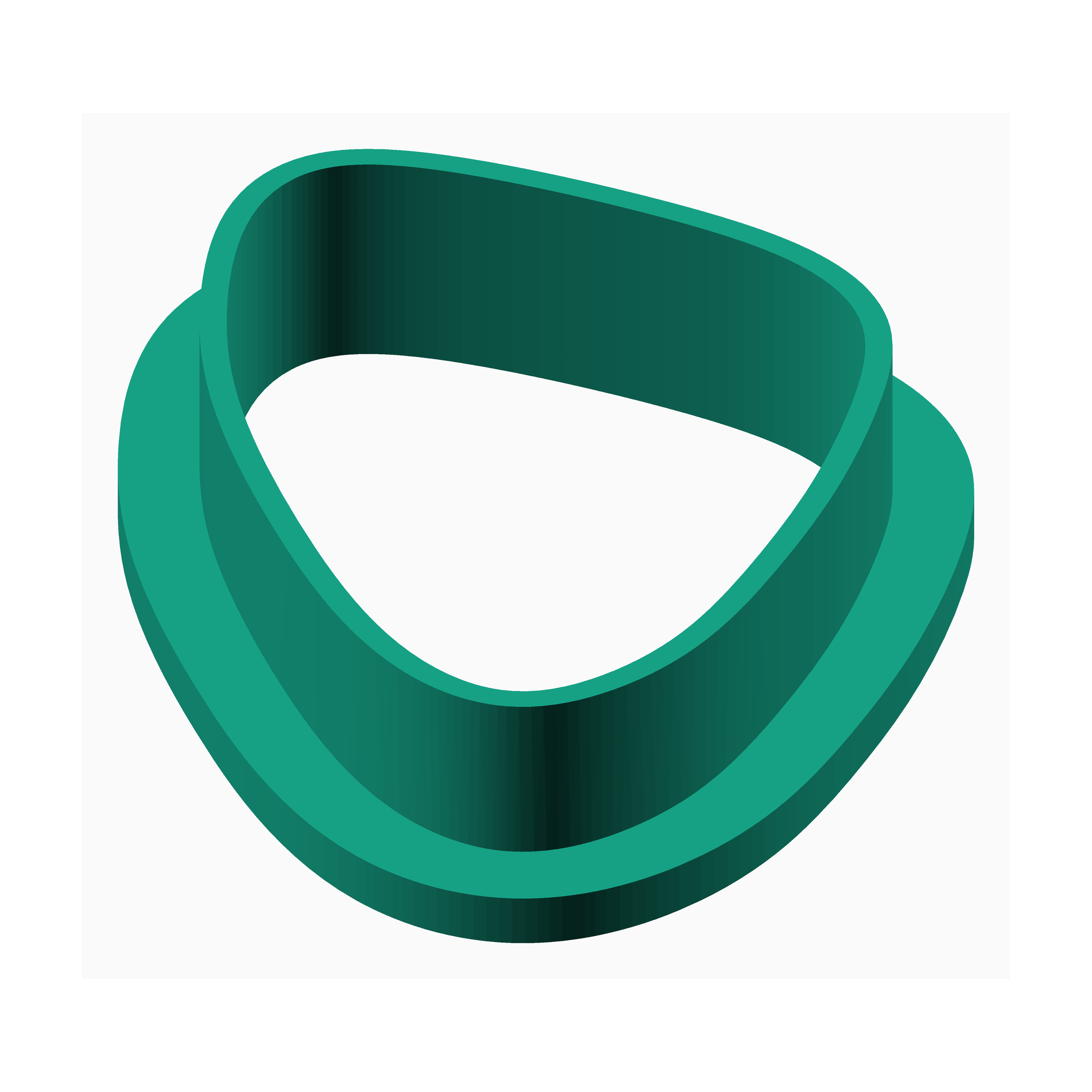 Green custom clay cutter for earrings with a rounded triangular shape by The Create Studio