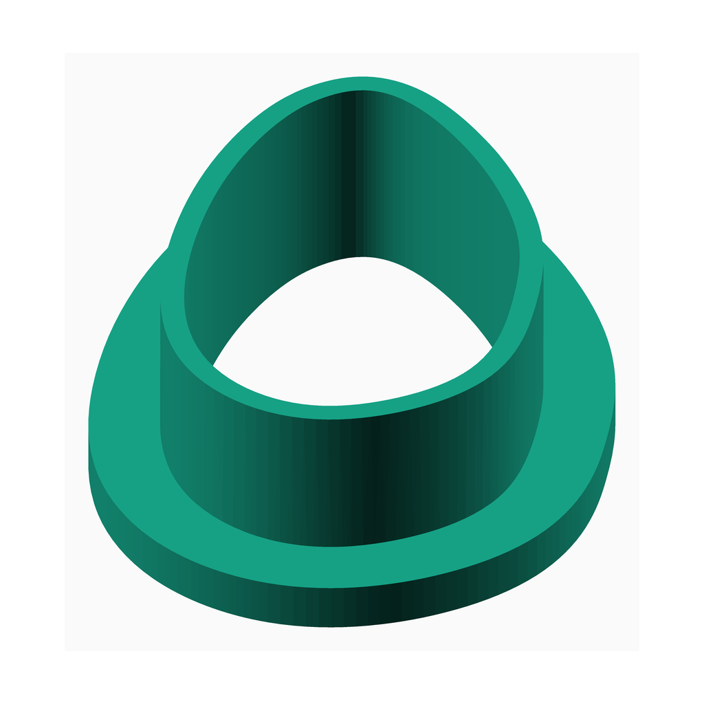 Green custom clay cutter for earrings by The Create Studio with smooth edges for detailed shapes