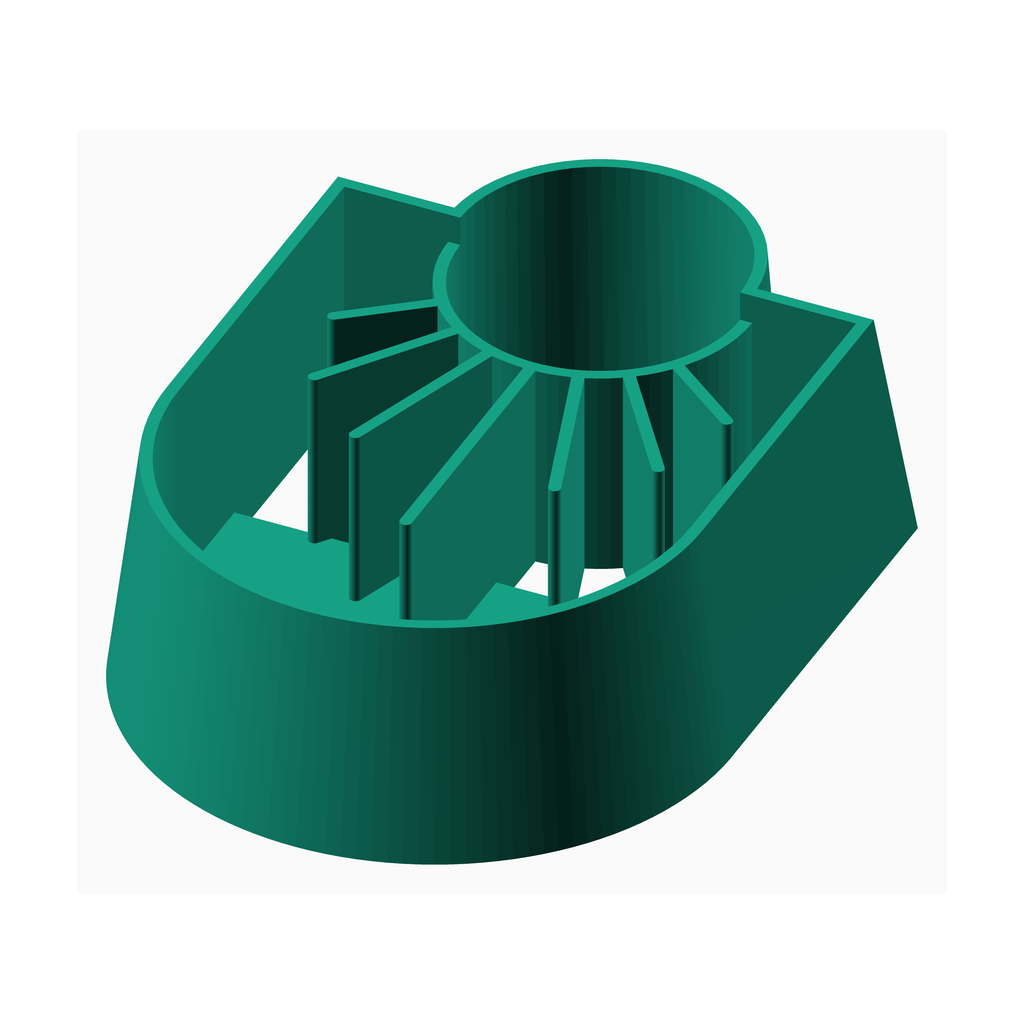 The Create Studio custom clay cutter for jewelry with unique segmented design in green