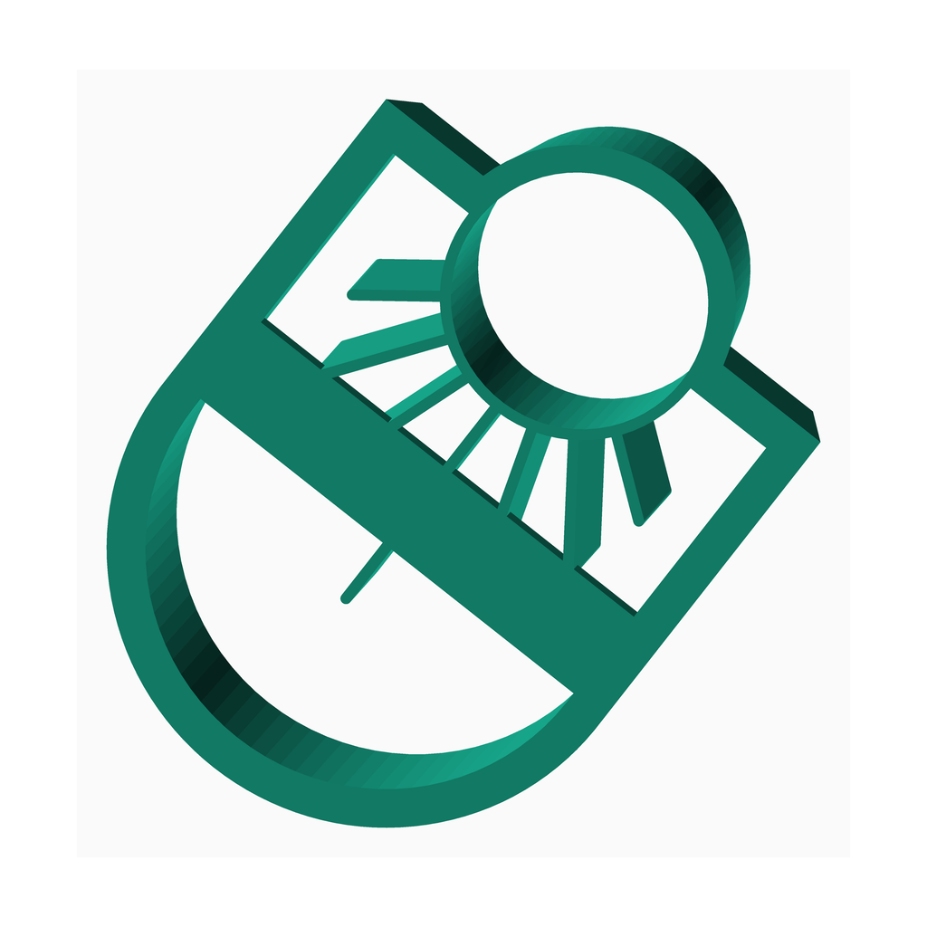 The Create Studio green custom clay cutter for jewelry shaped like a ring with rays design