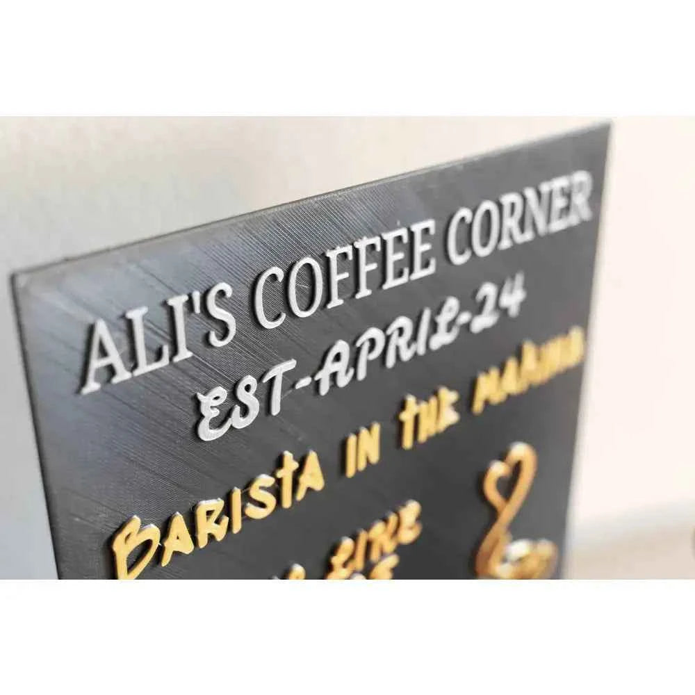 Personalized Custom Coffee Stand with Unique Design for Custom Coffee Bar Decor