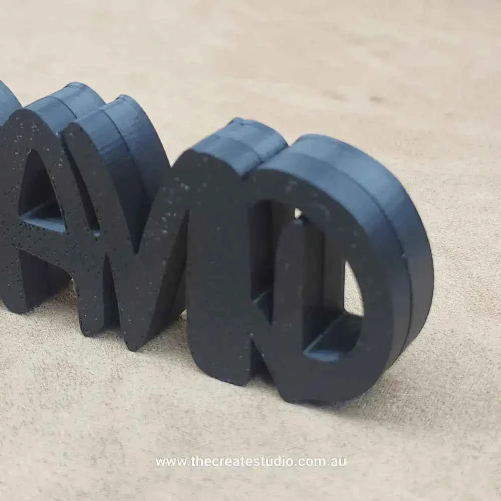 Custom name decor gift in sleek black wood design perfect for personalized home decoration