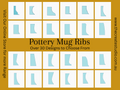 Variety of durable clay rib tools for pottery mug design with multiple shapes to choose from
