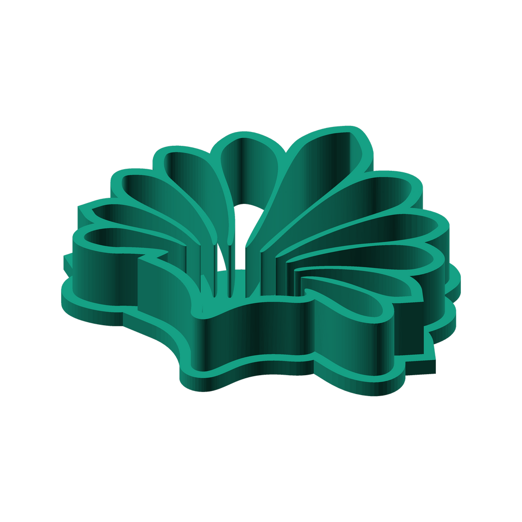 Flower shaped clay cutter by The Create Studio for crafting decorative clay shapes