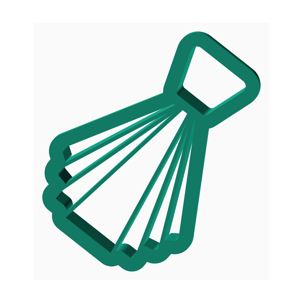 The Create Studio green clay cutter tool for clay jewelry making supplies with fan-shaped blades