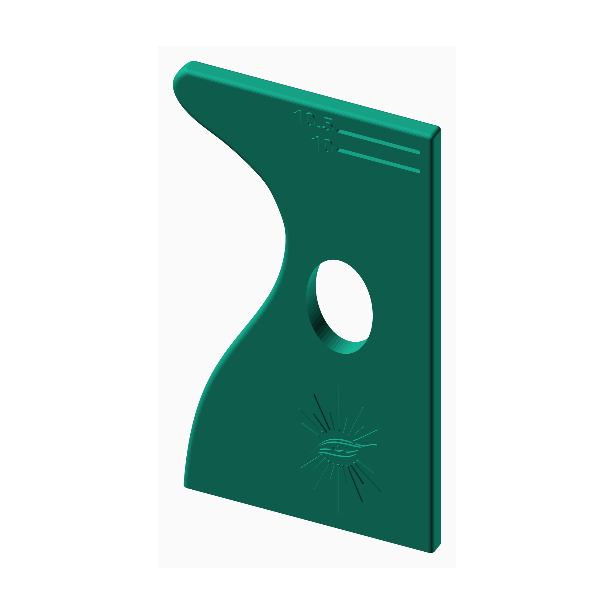 The Create Studio green clay sculpting rib tool with ergonomic grip and smooth edge for pottery shaping