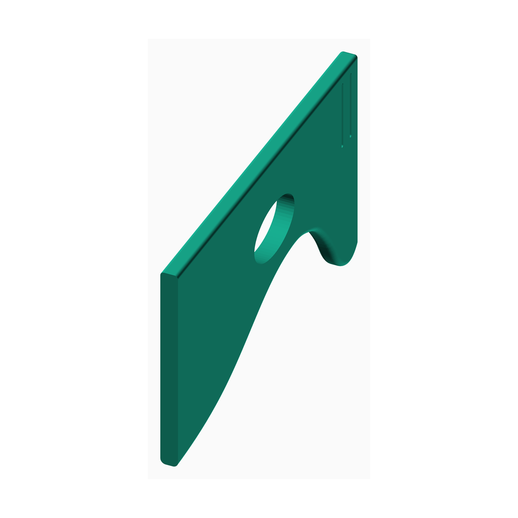 Green clay sculpting rib tool pottery tool by The Create Studio with ergonomic design