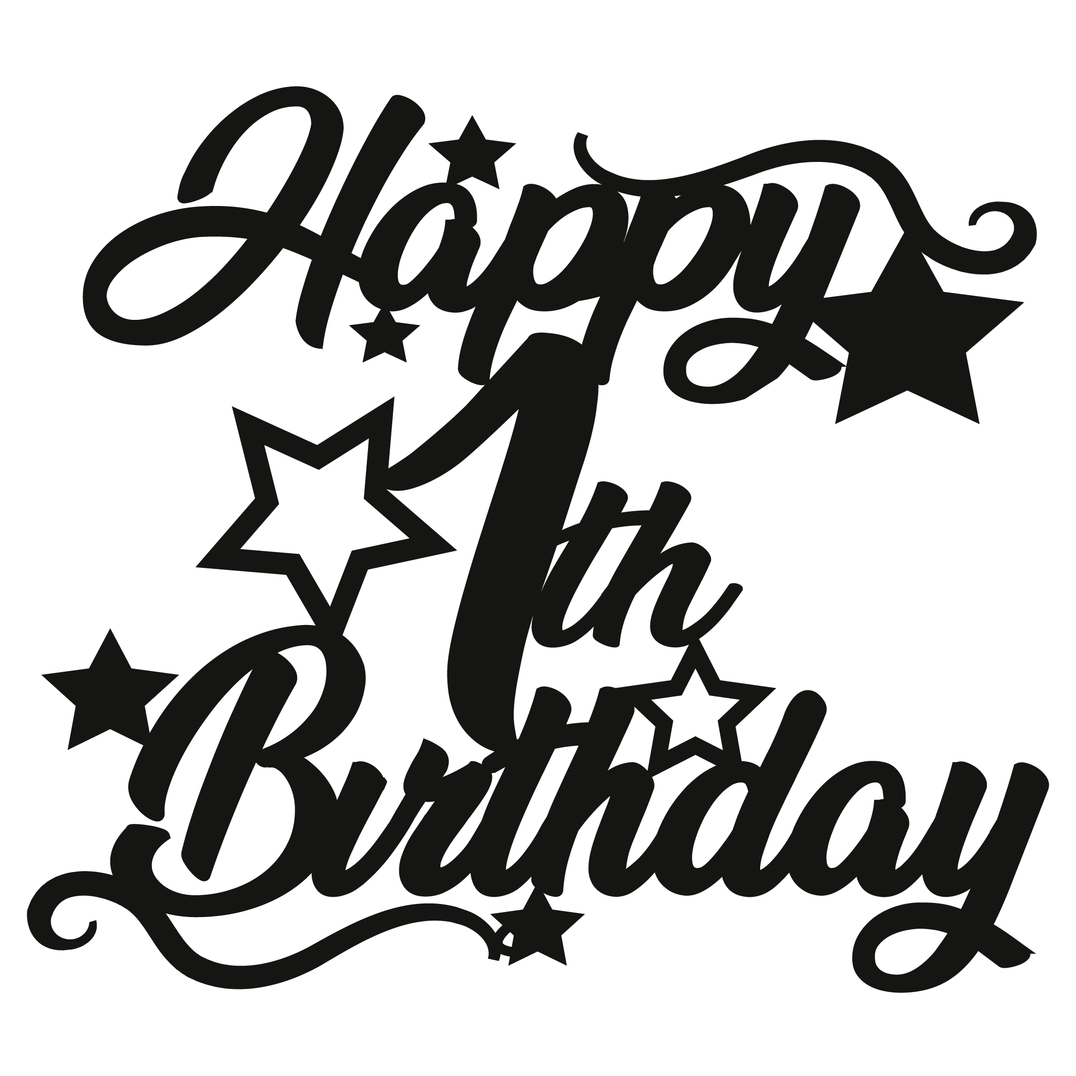1st Birthday - Numbered - Cake Topper - The Create Studio