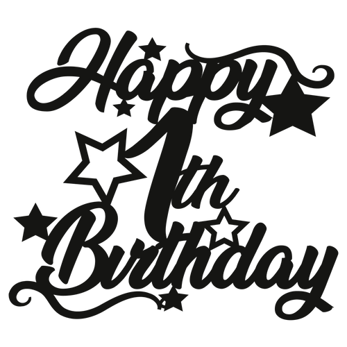 1st Birthday - Numbered - Cake Topper - The Create Studio