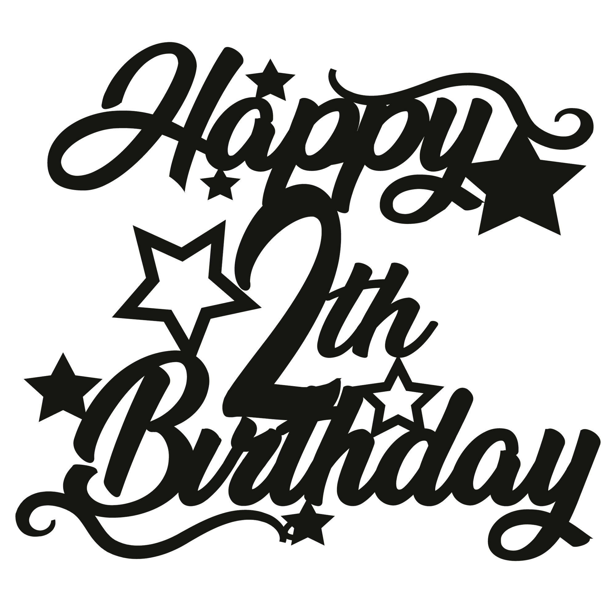 2nd Birthday - Numbered - Cake Topper - The Create Studio