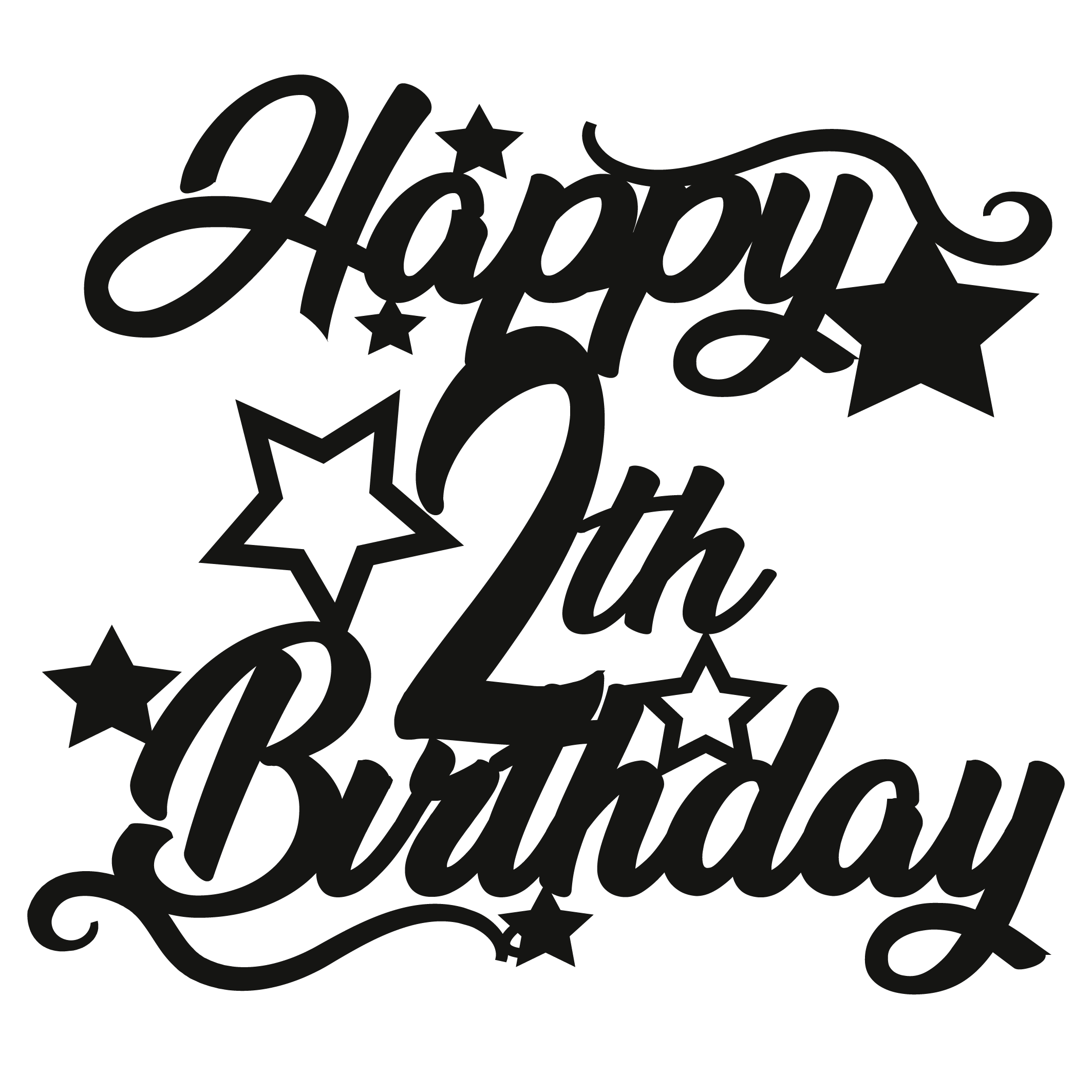 2nd Birthday - Numbered - Cake Topper - The Create Studio
