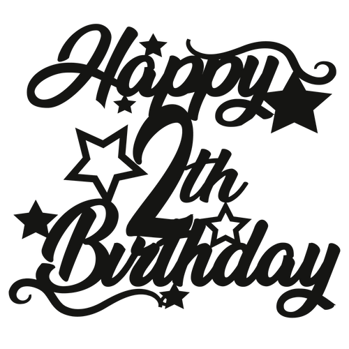 2nd Birthday - Numbered - Cake Topper - The Create Studio