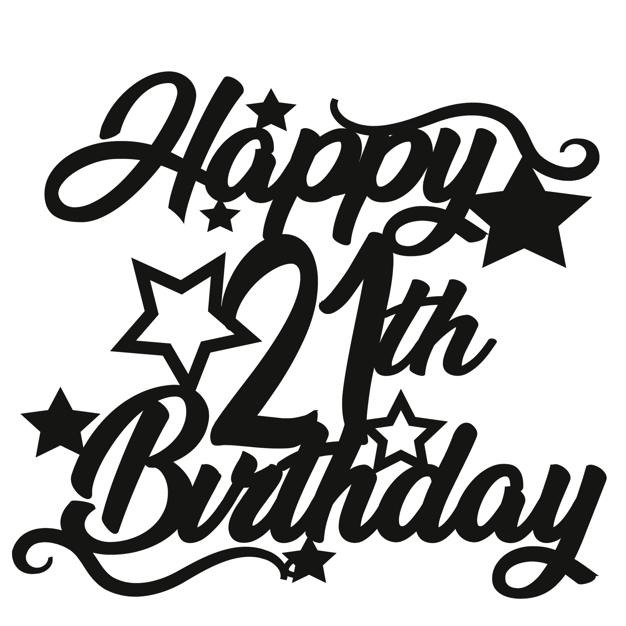 21st Birthday - Numbered - Cake Topper - The Create Studio