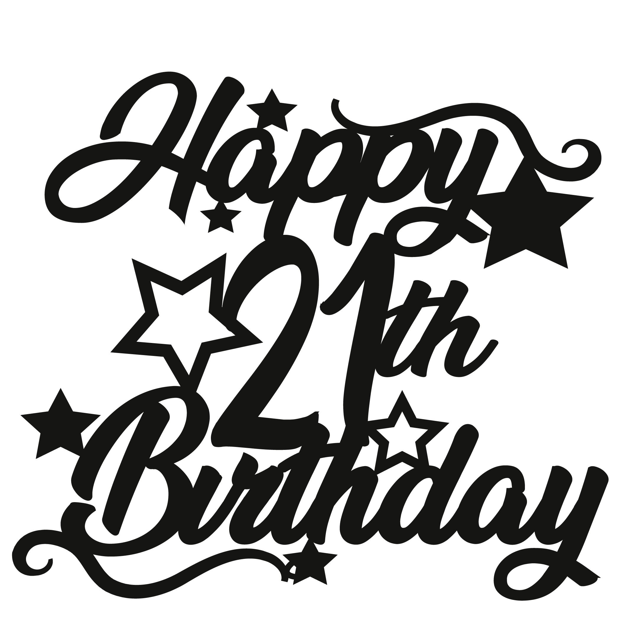 21st Birthday - Numbered - Cake Topper - The Create Studio