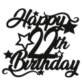 22nd Birthday - Numbered - Cake Topper - The Create Studio