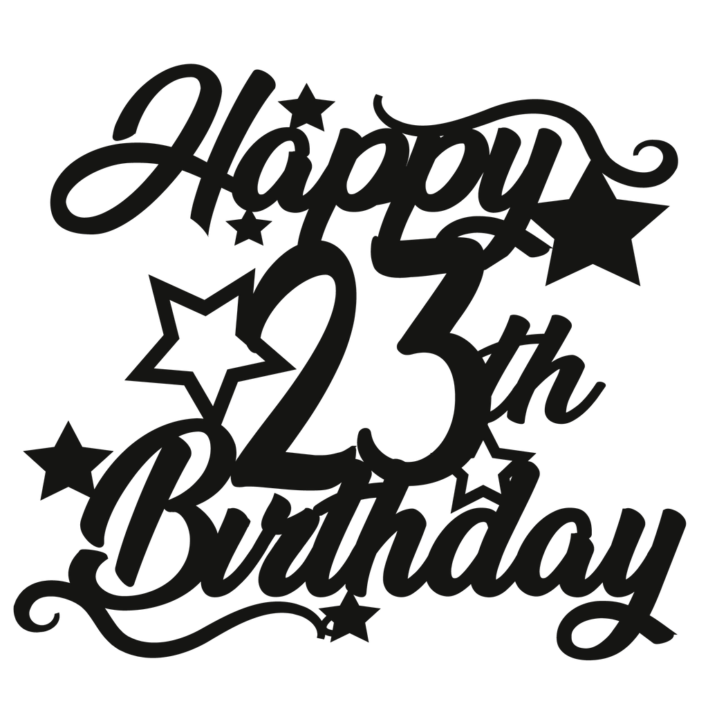 23rd Birthday - Numbered - Cake Topper - The Create Studio