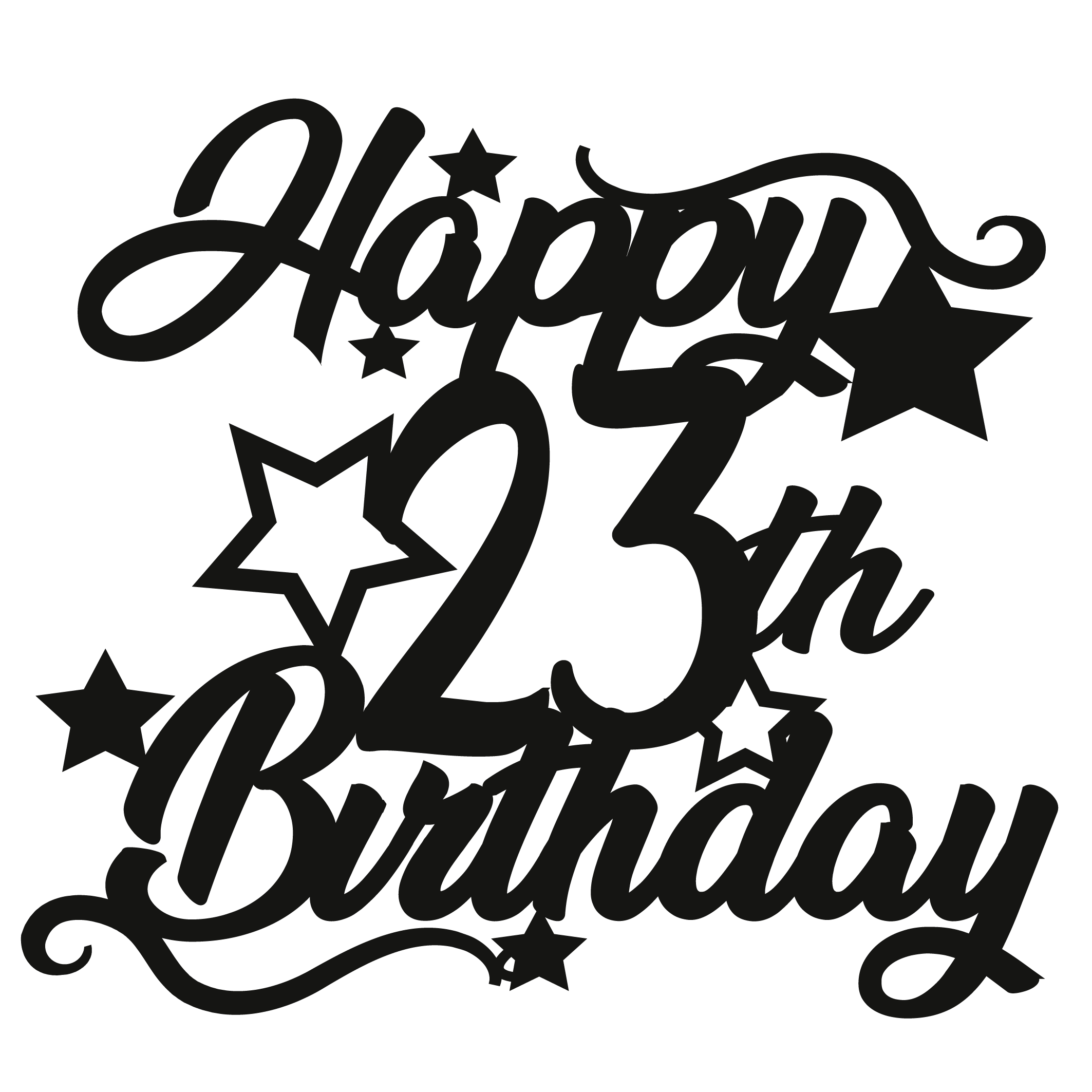 23rd Birthday - Numbered - Cake Topper - The Create Studio