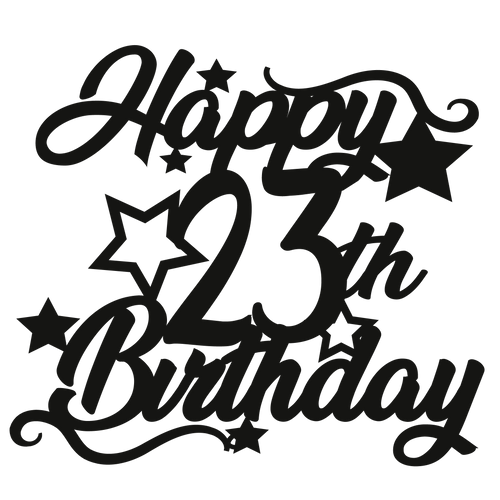 23rd Birthday - Numbered - Cake Topper - The Create Studio