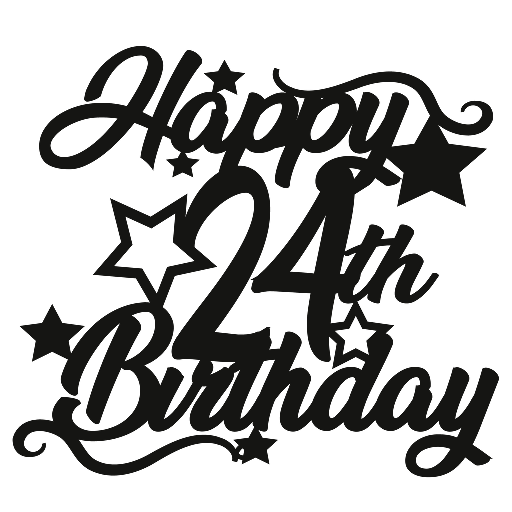 24th Birthday - Numbered - Cake Topper - The Create Studio