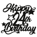 24th Birthday - Numbered - Cake Topper - The Create Studio