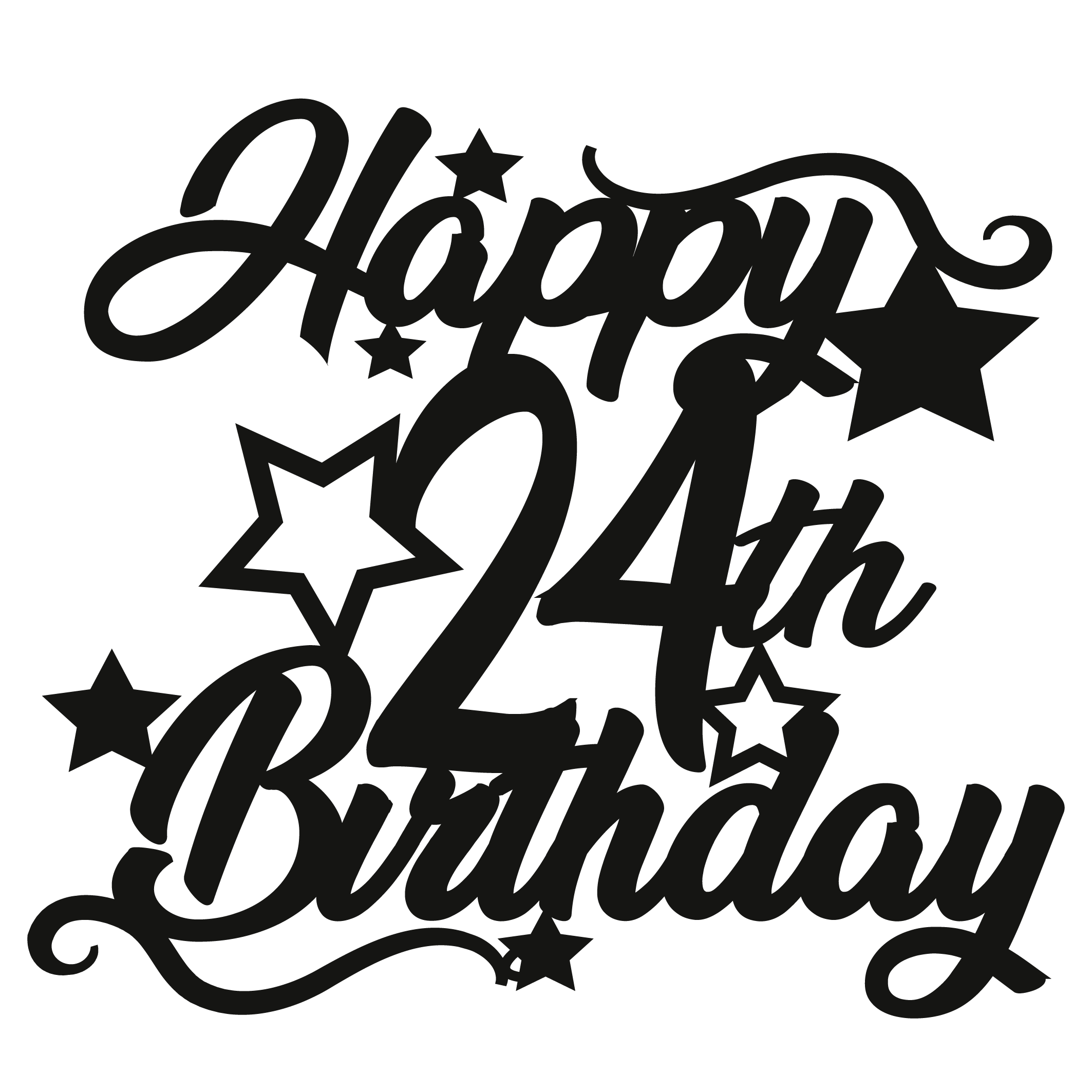 24th Birthday - Numbered - Cake Topper - The Create Studio
