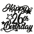 26th Birthday - Numbered - Cake Topper - The Create Studio