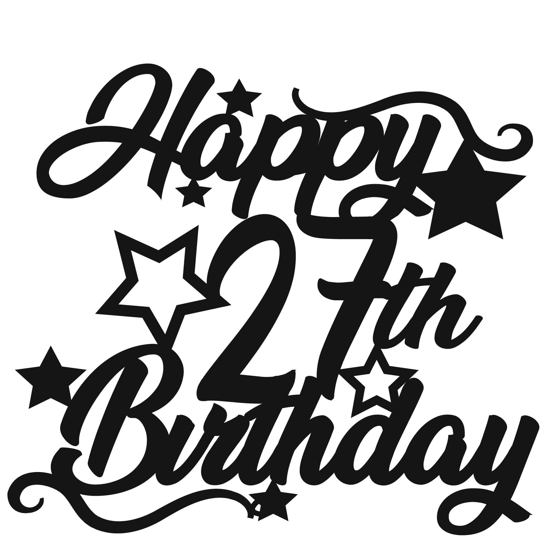 27th Birthday - Numbered - Cake Topper - The Create Studio