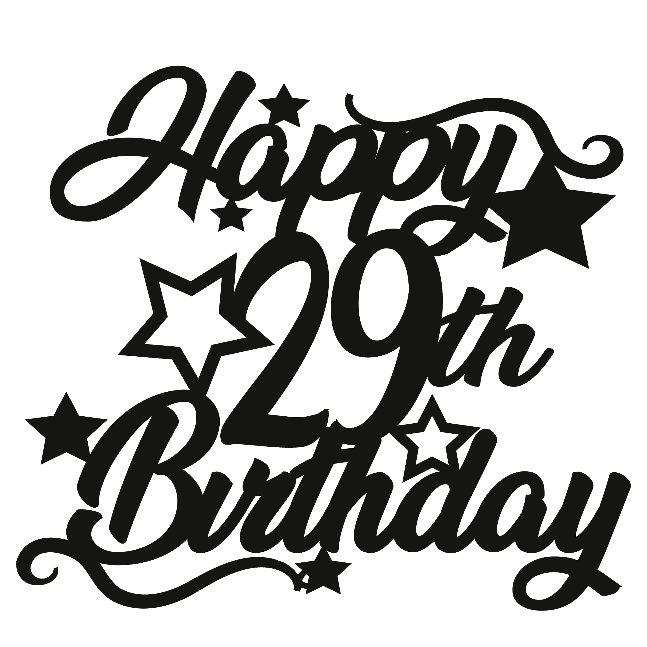 29th Birthday - Numbered - Cake Topper - The Create Studio