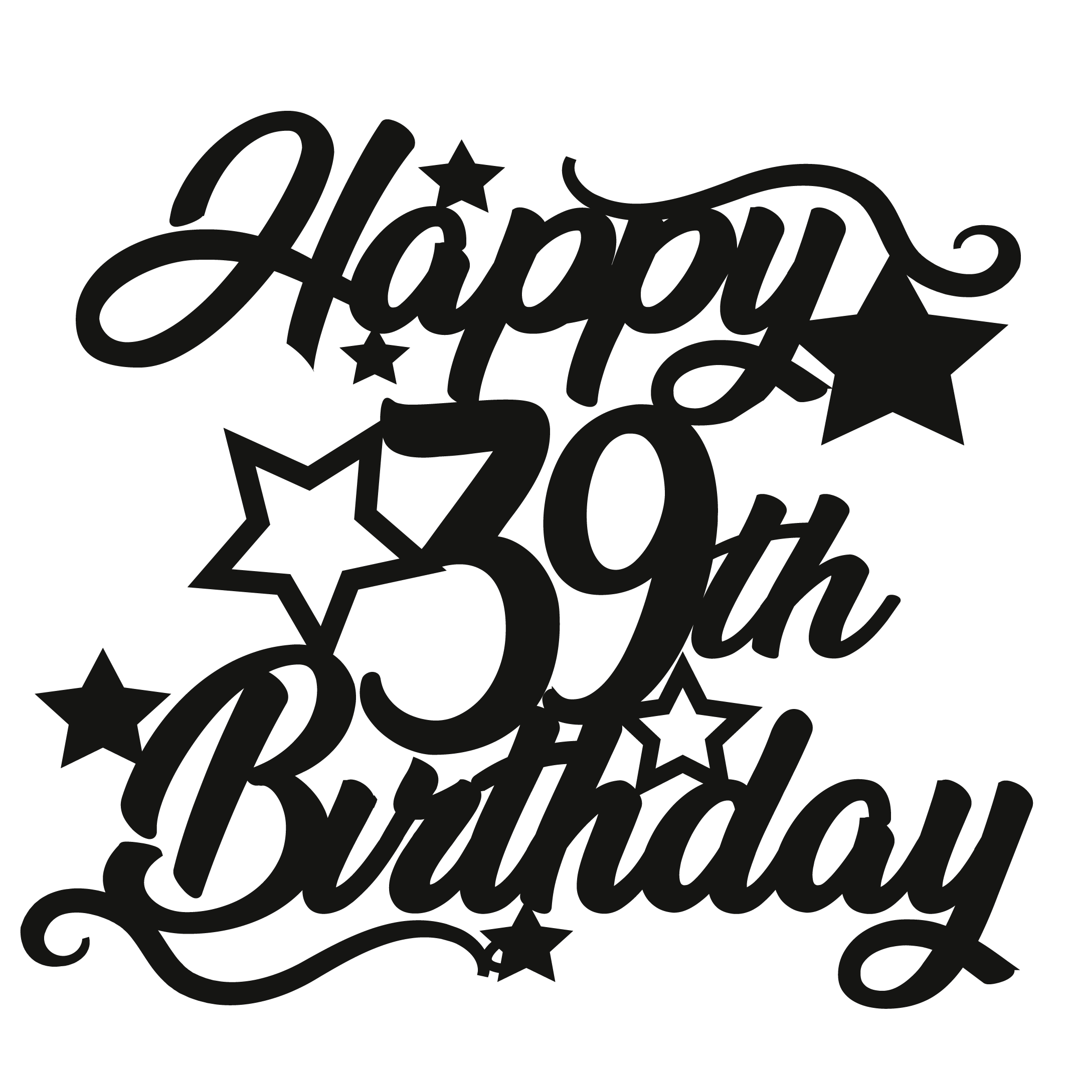 39th Birthday - Numbered - Cake Topper - The Create Studio