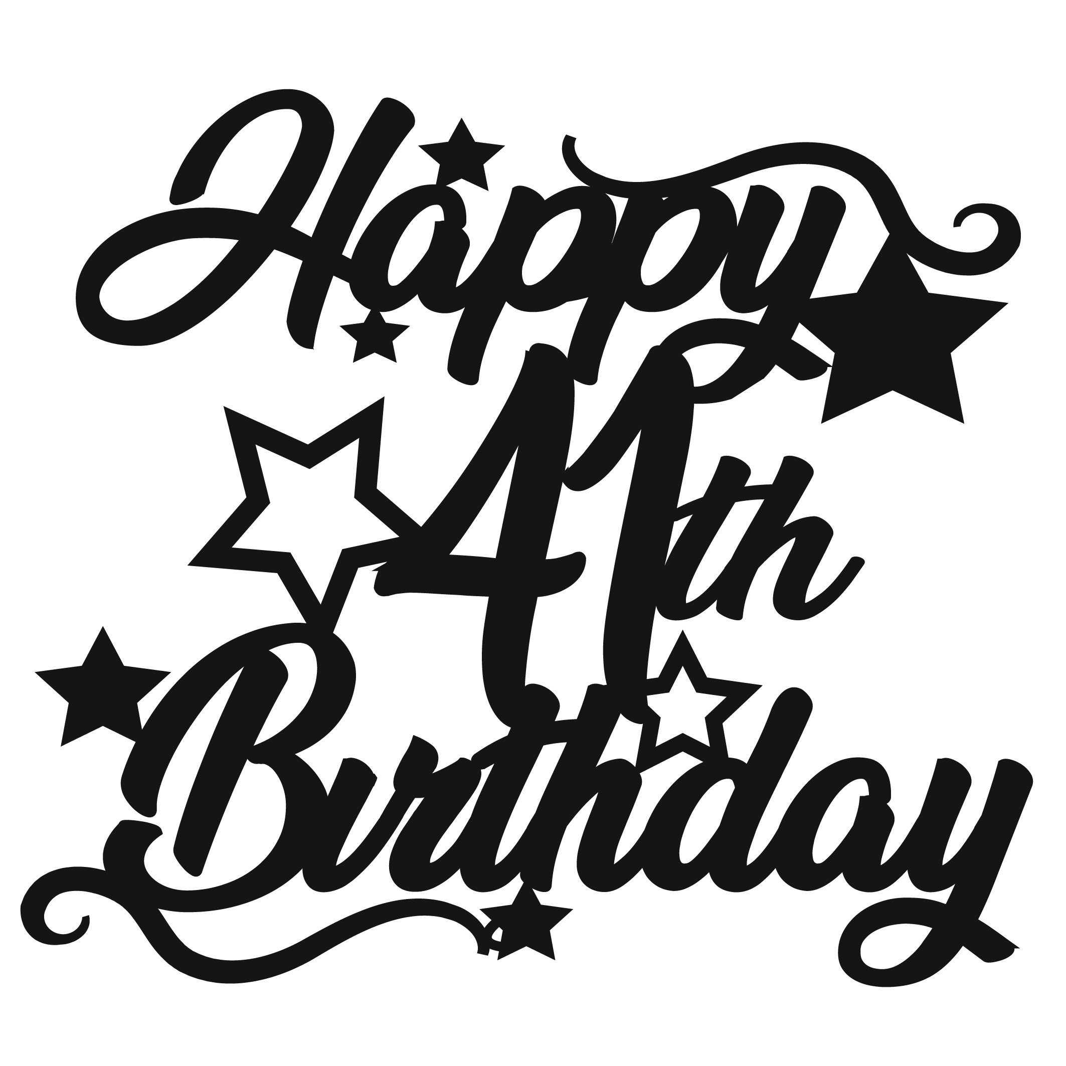 41st Birthday - Numbered - Cake Topper - The Create Studio