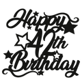 42nd Birthday - Numbered - Cake Topper - The Create Studio