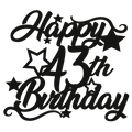 43rd Birthday - Numbered - Cake Topper - The Create Studio
