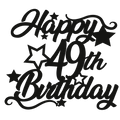 49th Birthday - Numbered - Cake Topper - The Create Studio