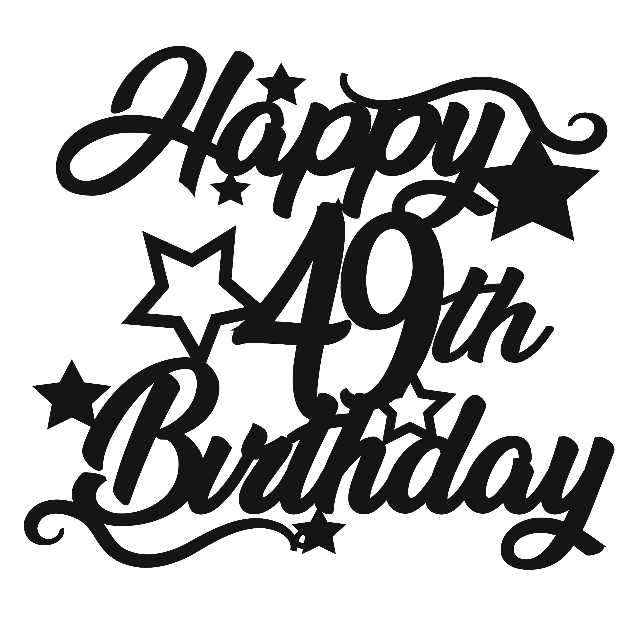 49th Birthday - Numbered - Cake Topper - The Create Studio