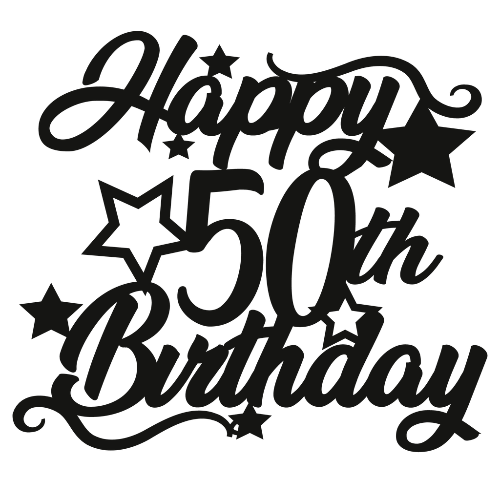 50th Birthday - Numbered - Cake Topper - The Create Studio