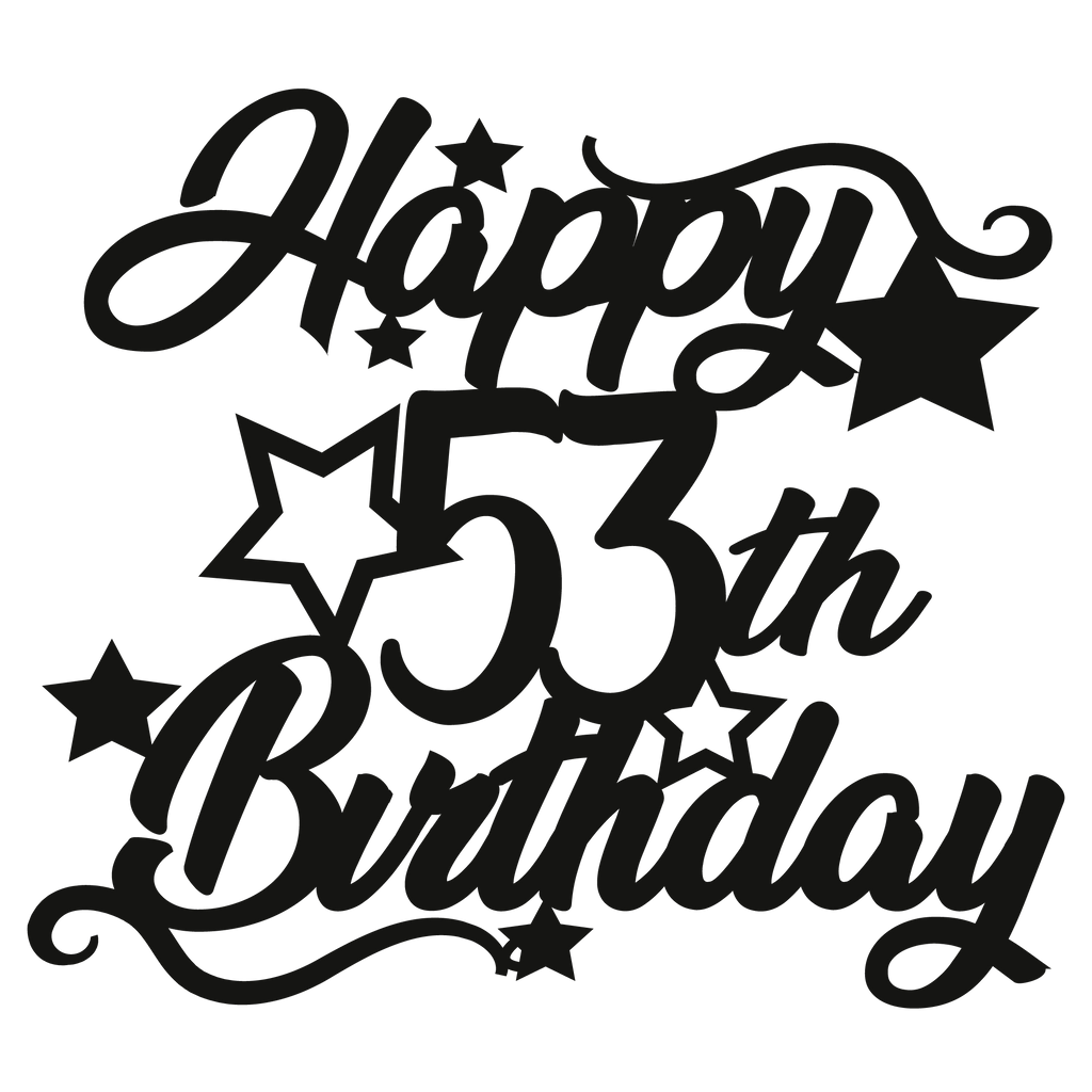53rd Birthday - Numbered - Cake Topper - The Create Studio