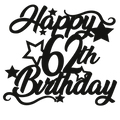 62nd Birthday - Numbered - Cake Topper - The Create Studio