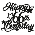 66th Birthday - Numbered - Cake Topper - The Create Studio