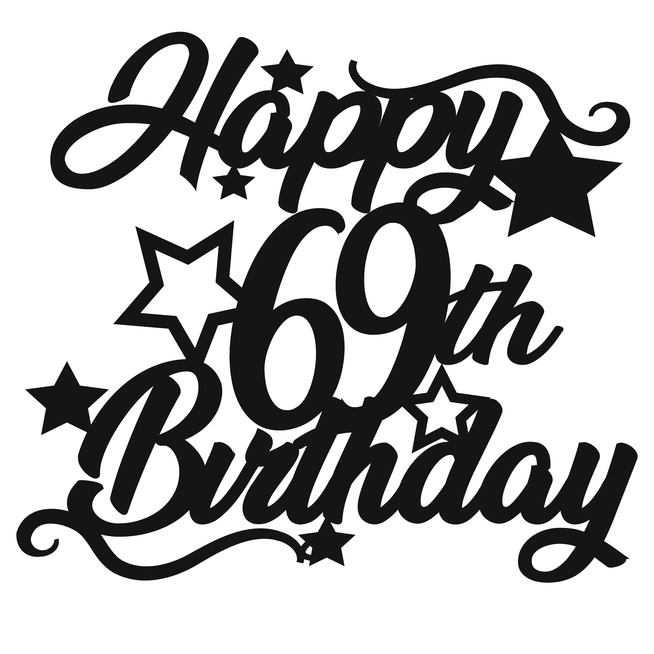 69th Birthday - Numbered - Cake Topper - The Create Studio