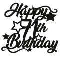71st Birthday - Numbered - Cake Topper - The Create Studio
