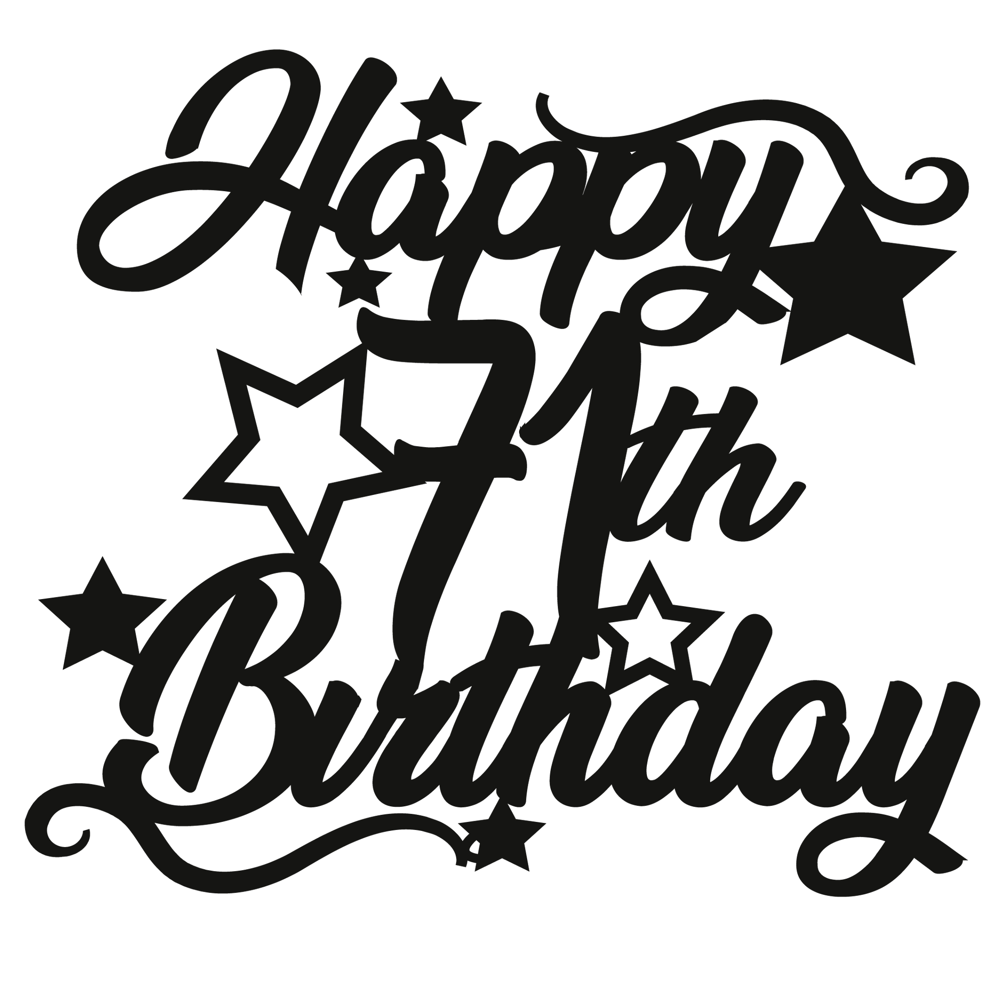 71st Birthday - Numbered - Cake Topper - The Create Studio
