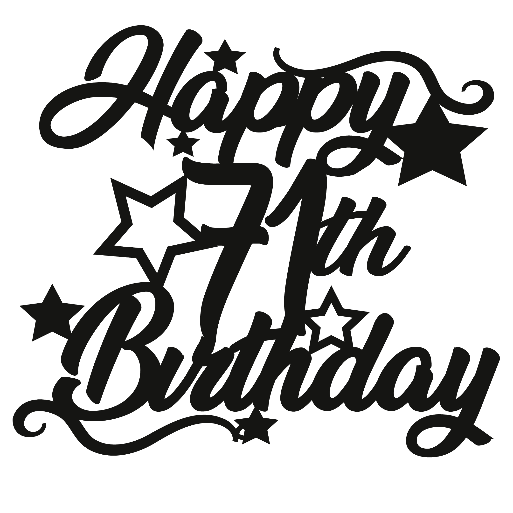 71st Birthday - Numbered - Cake Topper - The Create Studio