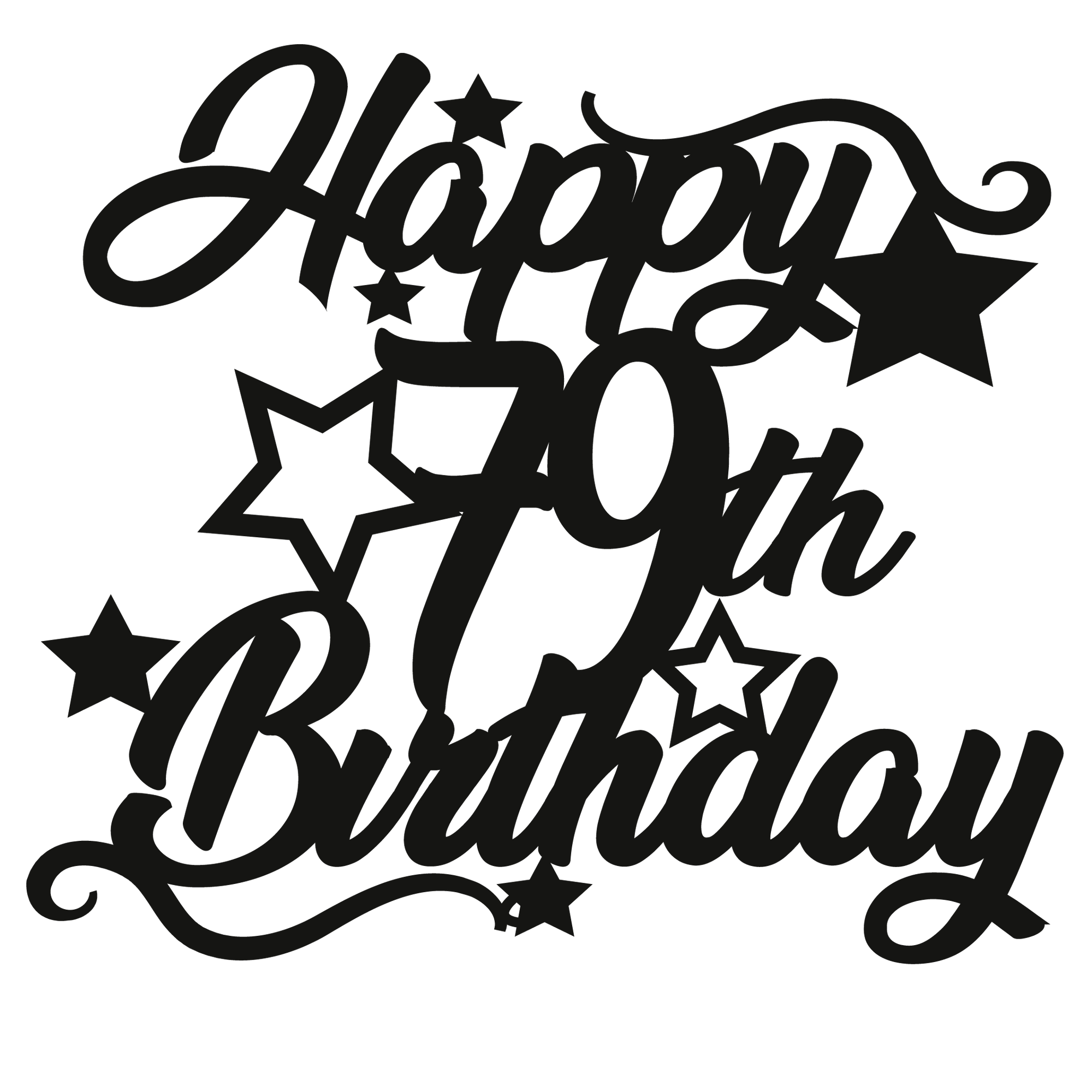 79th Birthday - Numbered - Cake Topper - The Create Studio