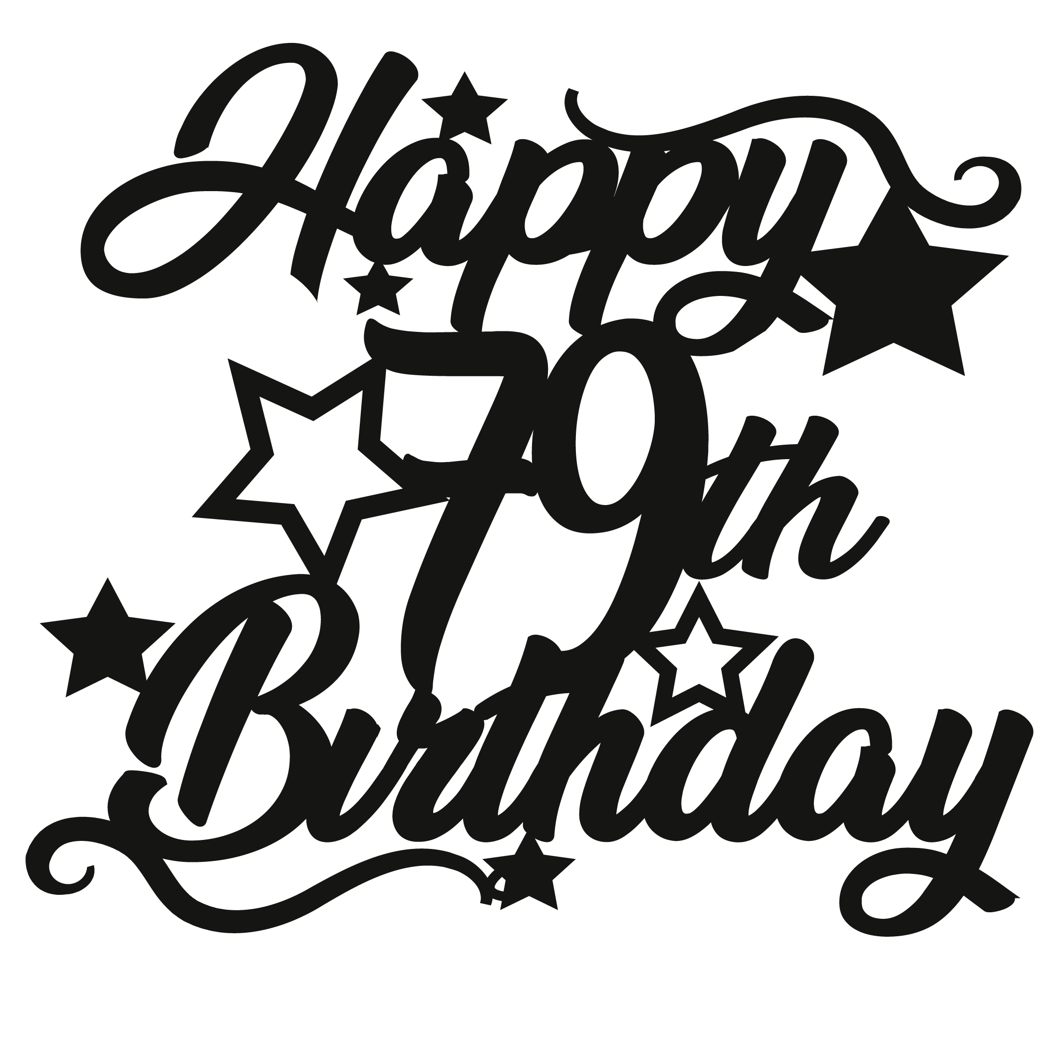 79th Birthday - Numbered - Cake Topper - The Create Studio