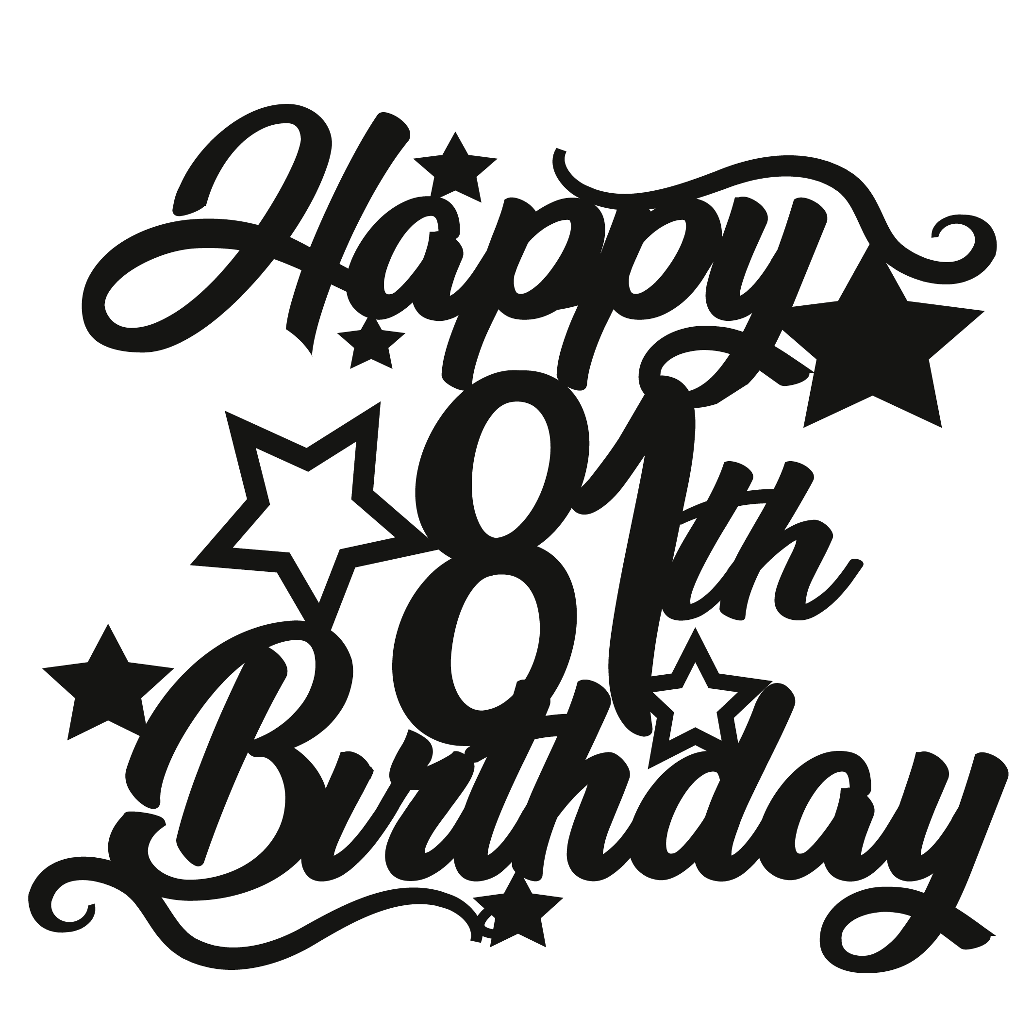 81st Birthday - Numbered - Cake Topper - The Create Studio