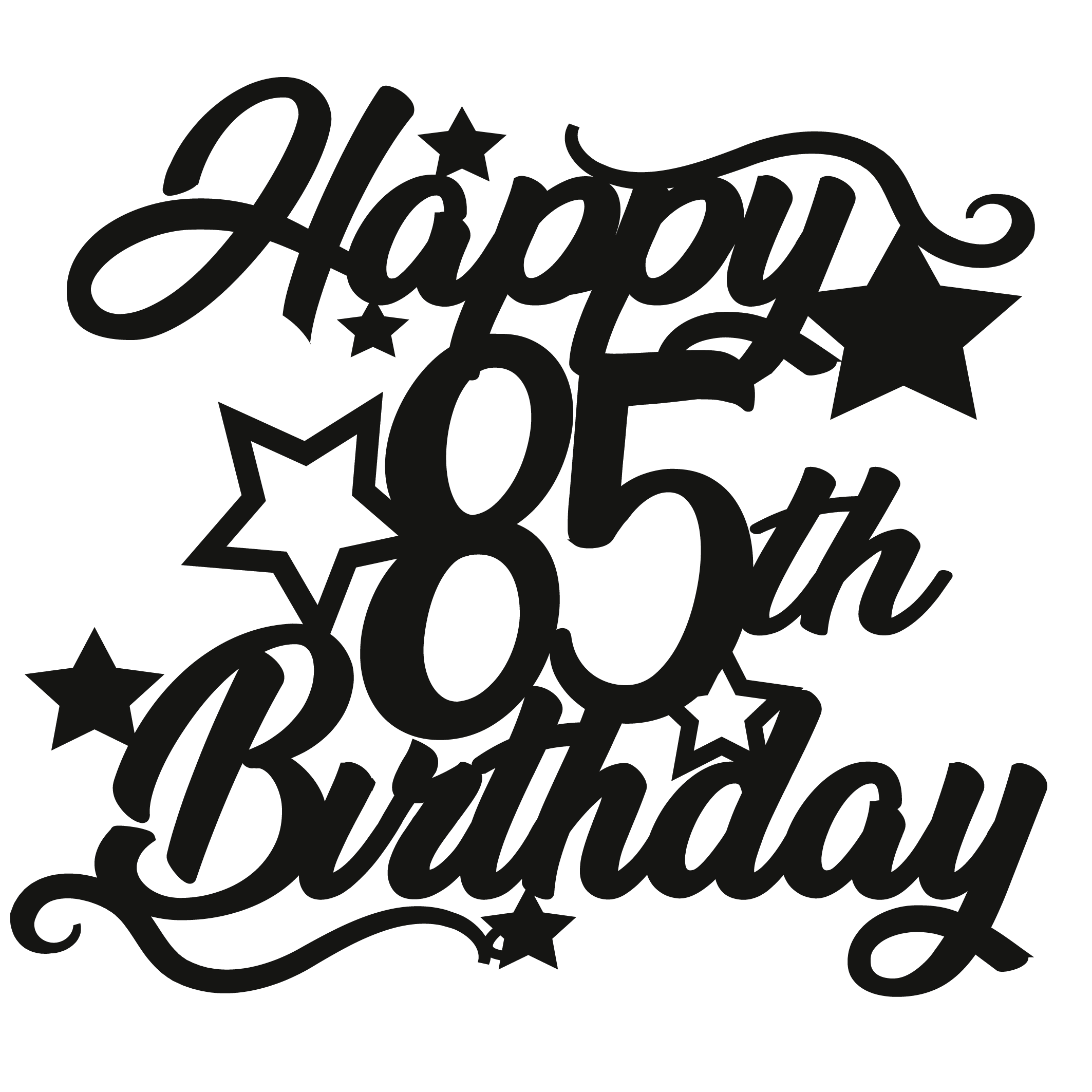 85th Birthday - Numbered - Cake Topper - The Create Studio