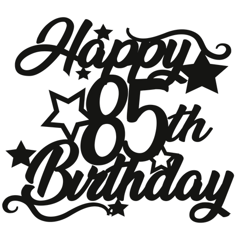 85th Birthday - Numbered - Cake Topper - The Create Studio